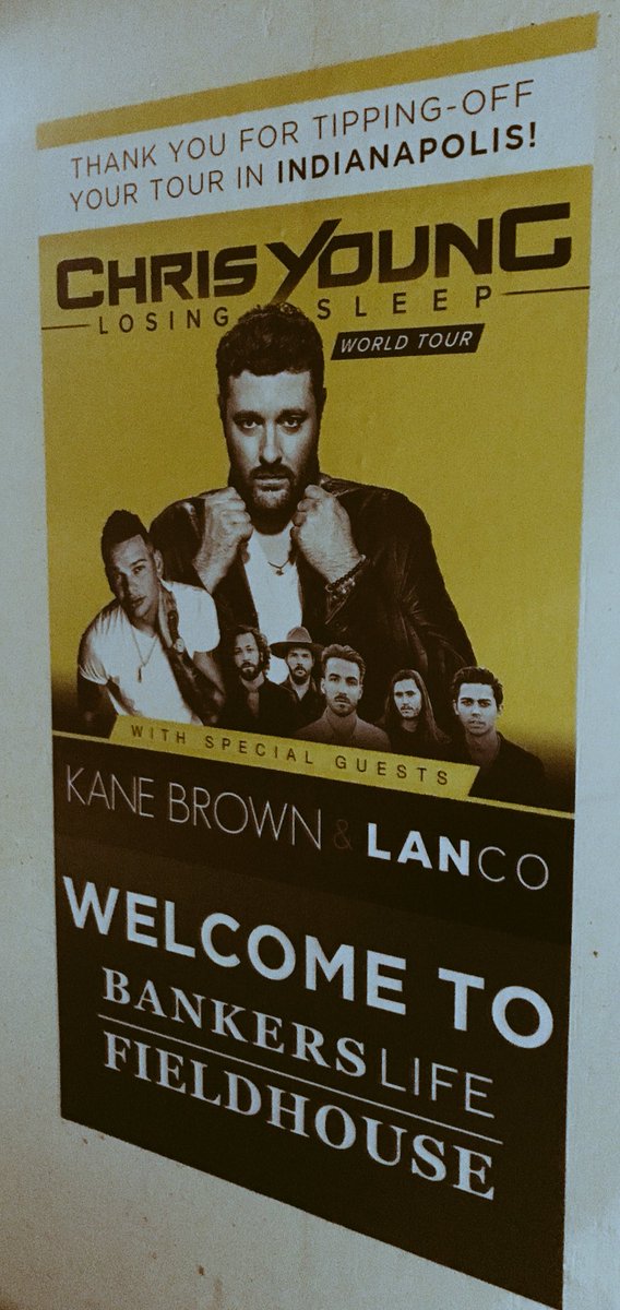 ChrisYoungMusic's tweet photo. Hey Indy!!!!! The #LosingSleepWorldTour is ready for ya @kanebrown @LancoMusic https://t.co/NJ2ma6S9ES