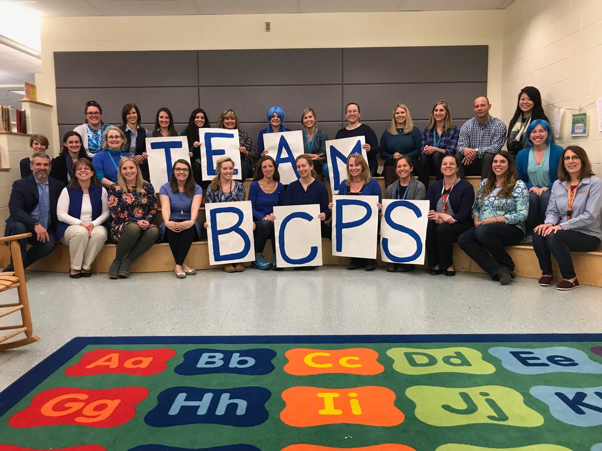 Our <a href="/Team_MCES/">Mays Chapel ES</a> Teachers go blue for Team #BCPSBlue Day 2018! 💙 this staff! #labsyear4