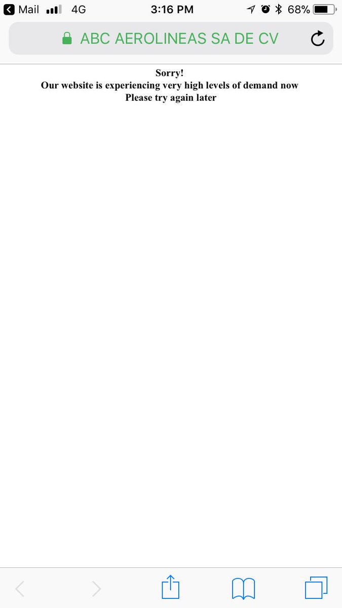 noamkk's tweet image. Desde que existe la “nube” no me había tocado ver el sitio de una empresa importante caído por exceso de trafico.  Fail para @interjet  especialmente si invertiste a traer ese tráfico a tu sitio...