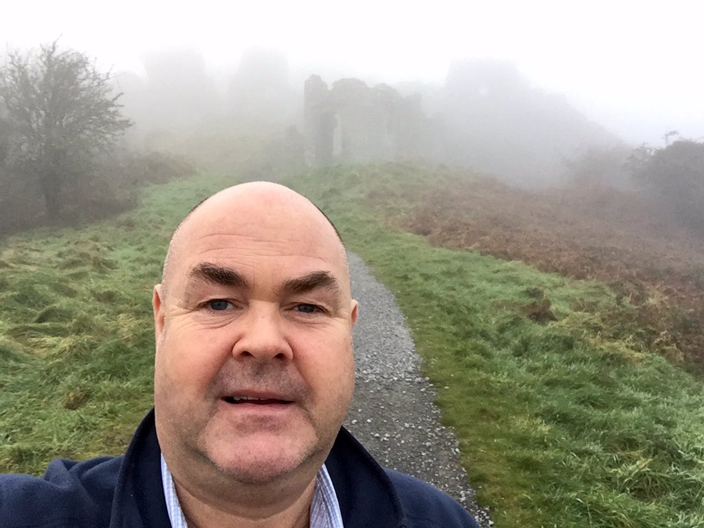 ShaneRaftery's tweet photo. My first visit to a foggy @RockofDunamase in @ancienteastIRL today was eery but breath taking #WanderThroughTime #CastlesAndConquests #VisitLaois https://t.co/wpk0Hrps1u