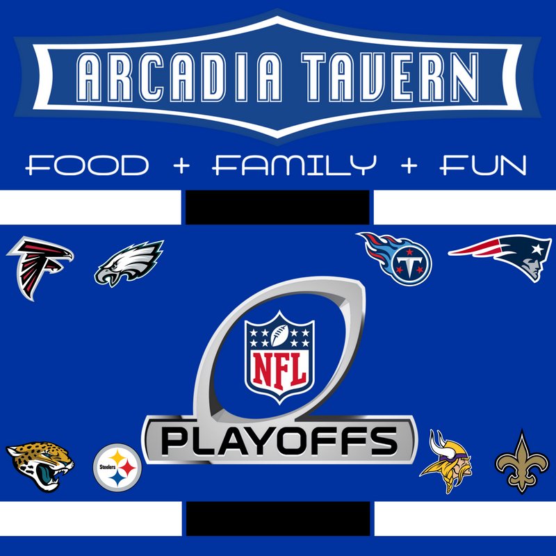 ArcadiaTavern's tweet photo. This weekend we will have all the #NFL #playoffs action! 

.

.

. 
#beer #nfl #football #localrestaurant #localfood #sportsbar #deals #gametime #phoenix #az #scottsdale #phoenixrestaurants #goodeats #ArcadiaTavern #localfood #localbusiness #bringthefamily #localcans https://t.co/ehczxvsszf