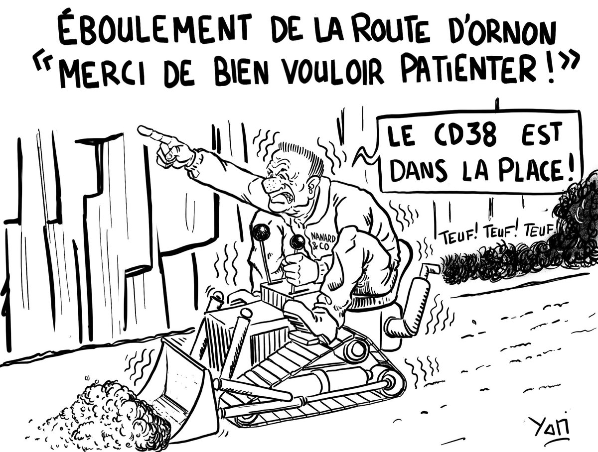 LionelAlbertino's tweet photo. Durée indéterminée…
Source : https://t.co/6QvZTjcUdV #Ornon #Oisans #Isere #eboulement #route #Eleanor #RD526 #Oulles #VillardReymond #soutien #departement #DessinDePresse #dessin #DessinDuJour https://t.co/6EO8BXwshb