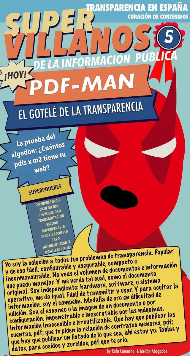 miatarter's tweet photo. 🔝🔝Brutal masterclass sobre #transparencia a la primera edició del postgrau de #governobertlocal de l'@ACM948
✔Del Derecho a Saber al Derecho a Conocer.
❌Supervillanos del Acceso a la Información Pública: #PDFMAN
On són les #dadesobertes #opendata #dadesreutilitzables⁉🤔 https://t.co/4E7HGEoCoM