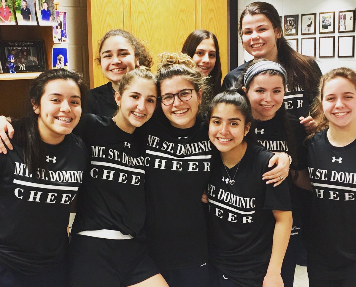 MSDA_Lions's tweet photo. Quick break during practice, the cheer team comes to surprise Mr. Sozio in his office! #MountCheer📣 https://t.co/HJGJb1jSfs