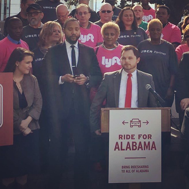 WisdomAU's tweet photo. It was a pleasure joining Governor Kay Ivey and others this morning in support of the Uber/Lyft Bill coming through the State House. It’s time we have ride-share services state wide. #YoungAL #ALPolitics https://t.co/XtnuhSqHPC