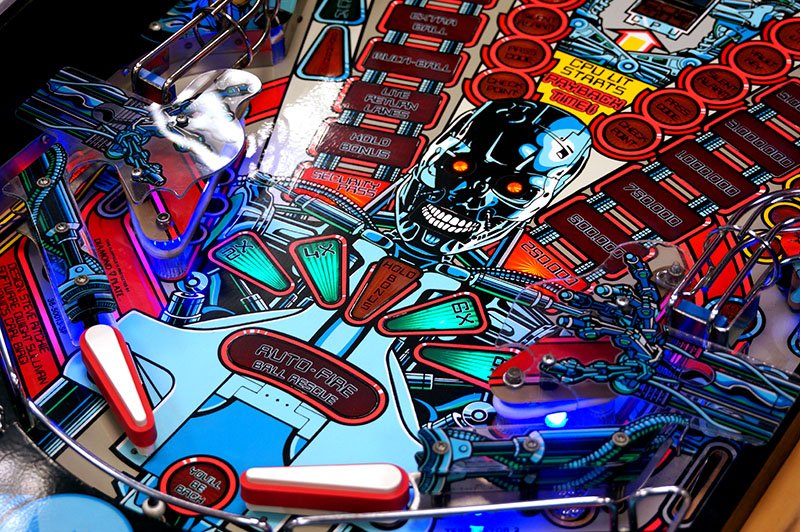 Pinballeric's tweet image. Terminator 2 pinball machine by Williams