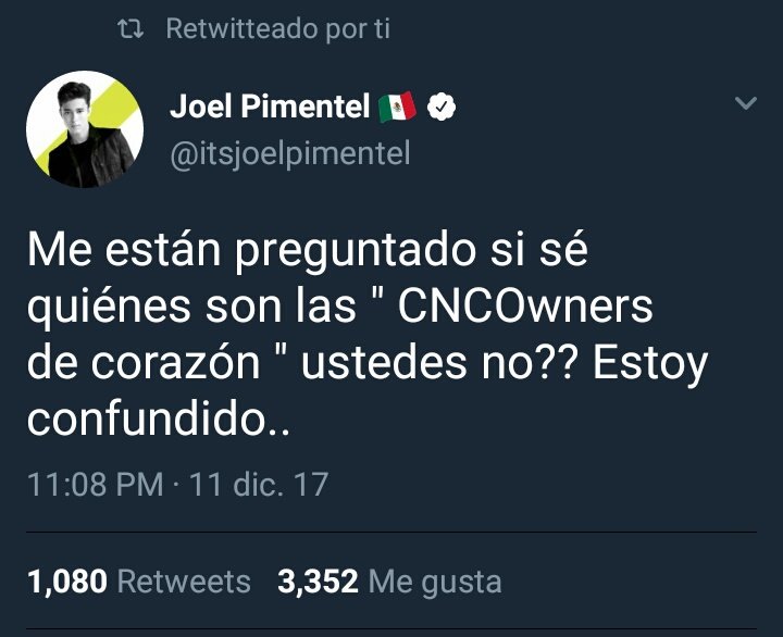 jvnskz's tweet photo. Rt si te acordas cuando Joel penso que eramos las "CNCOwners de corazón" 

#CNCO #BestBoyBand #iHeartAwards https://t.co/0XeiYQqGXQ