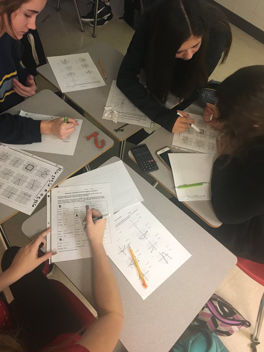 Algebra killing it with Domain and Range partner work! We put the fun in functions. #FUNctions
