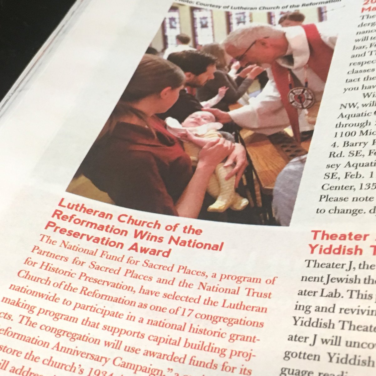 ReformationDC's tweet photo. Always fun to see @RevWilker & #ReformationDC (+ some of our newsest baptized twins!) in the #HillRag! https://t.co/KEY9ml7l4C