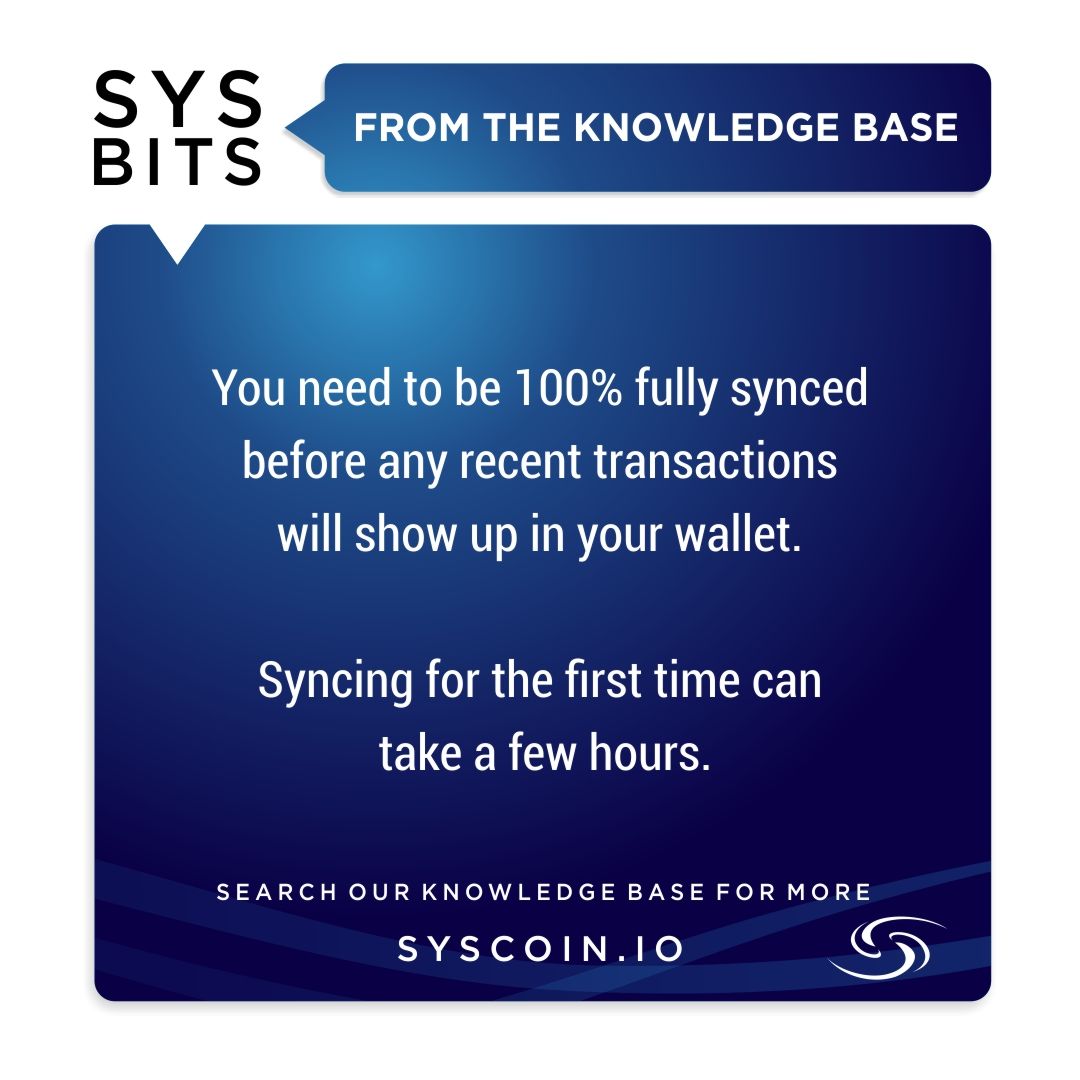 syscoin's tweet photo. More #SYSbits: Simple tips or info to help you navigate and understand #Syscoin, #Blockmarket and all we have to offer. Search syscoin.io for more from our knowledge base or see https://t.co/Cc3743Zwz7 for our blog. #sys2018 #bitcoin #blockchain https://t.co/y9WVPBa2Q6