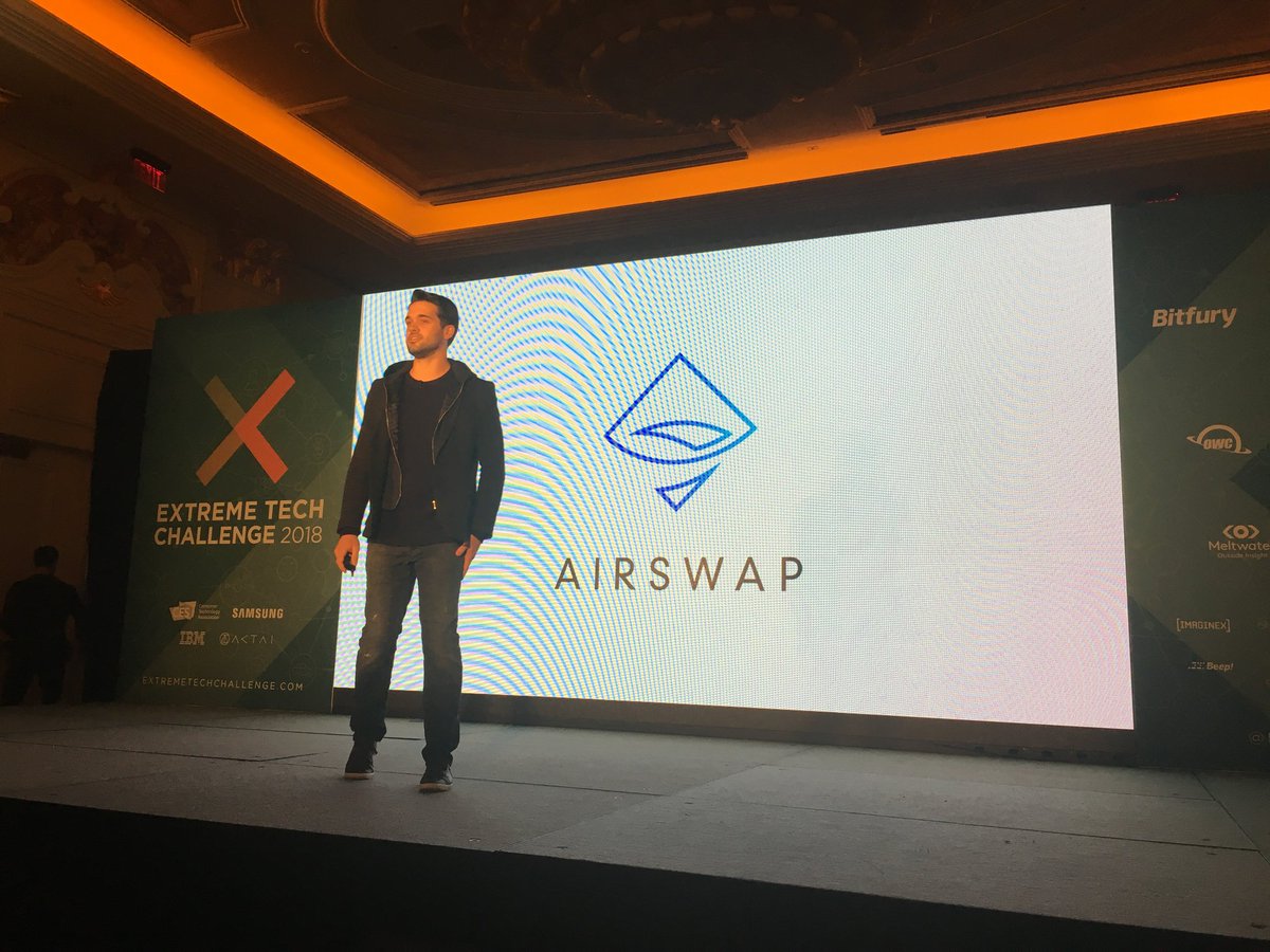 airswap's tweet photo. AirSwap is on now! #XTC2018 https://t.co/8zPw55ZEzt