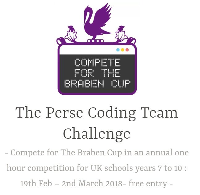 SH_Computing's tweet image. NATIONAL CODING COMPETITION: We want to enter teams into the Perse Coding Braben Cup. We will be looking for keen year 7-10s to train up and enter. Further details will follow, or see Mr Guest for more details. #TeamCoders