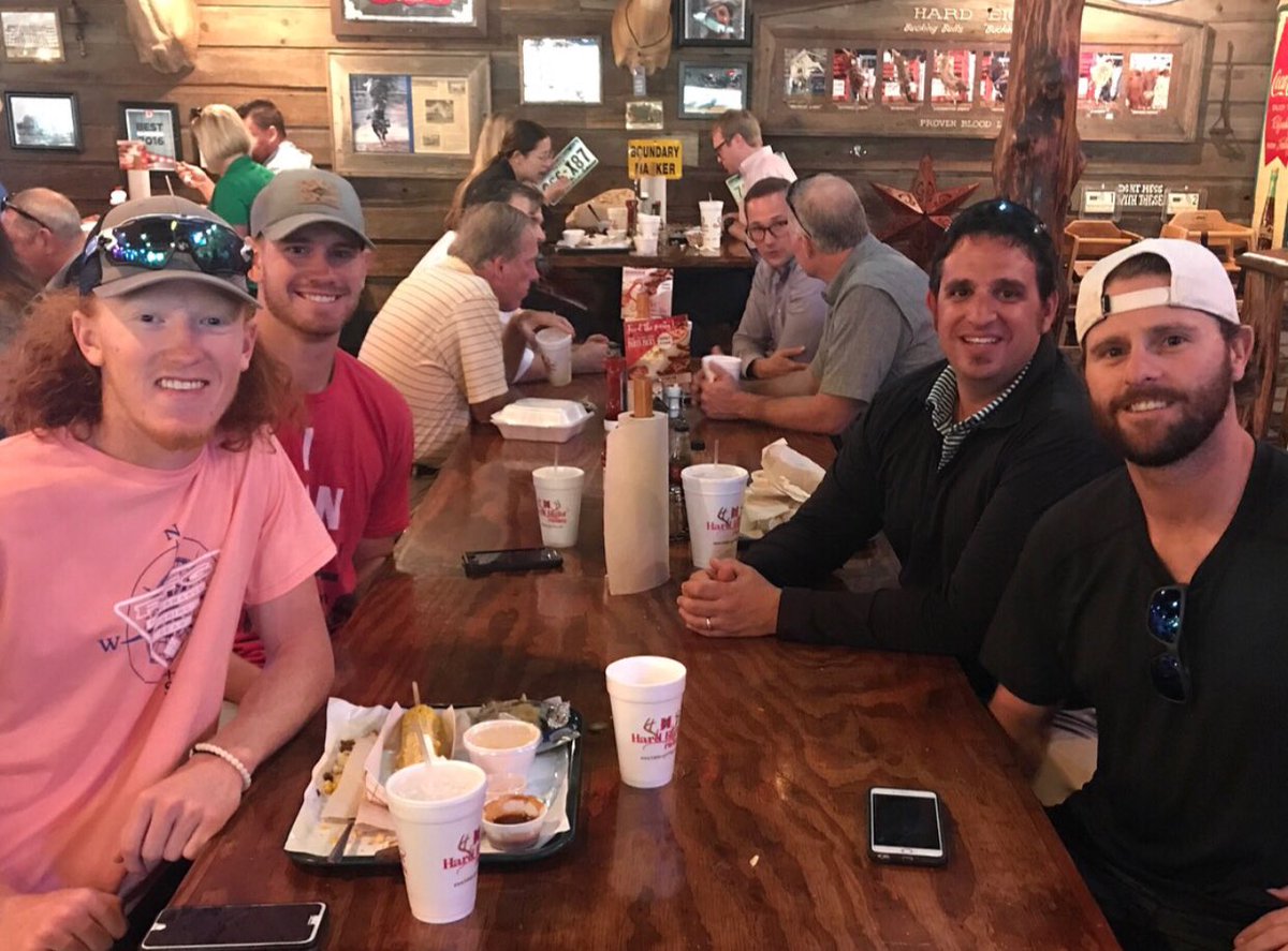MSMsports's tweet photo. TBT to September 12th in Dallas.. @MSMsports clients RHP @d_maydabeast w/ the @Dodgers , Z &amp; RHP Cody (in red) WERE Free Agents.. NOW RHP Zach Neal a DODGER &amp; @codyg103 NOW w/ the @Rockies ! PUMPED fellas! God is so good! #tbt #msmfamily https://t.co/aQkTej7xjW