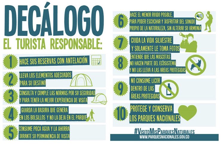 Parques Nacionales Naturales de Colombia on Twitter:  &quot;#VisitoMisParquesNaturales Julia Miranda un turista responsable debe tener  en cuenta las siguientes normas para la seguridad y el disfrute:  https://t.co/XM263tGmsQ&quot; / Twitter
