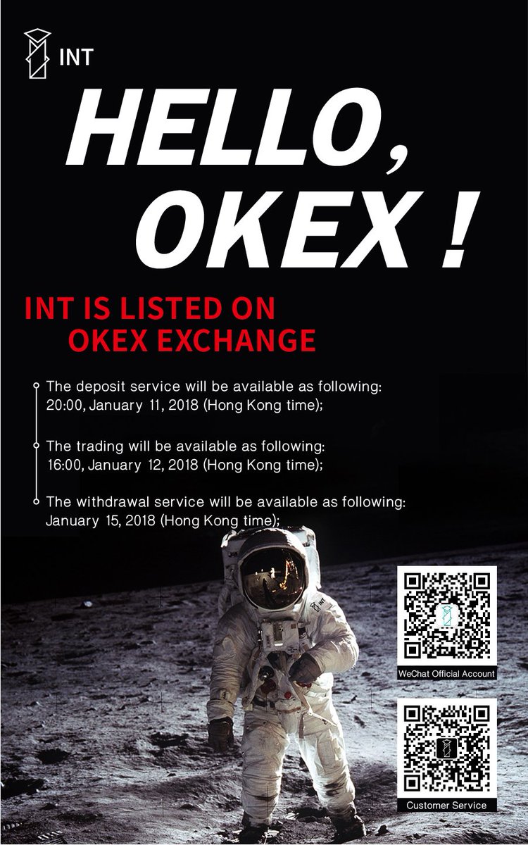 INTCHAIN's tweet photo. INT is listed on OKEx. https://t.co/tw5muPAPwK