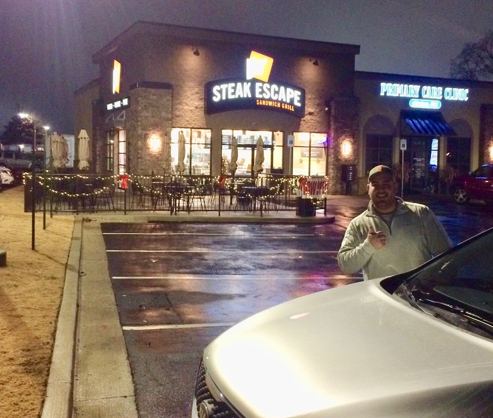 outtheread's tweet photo. Dan and John hit the road this week to visit our friends at @steakescape!

Pictured, is Dan outside of their newest location in Jackson, Tennessee. https://t.co/veqhfOPdpP