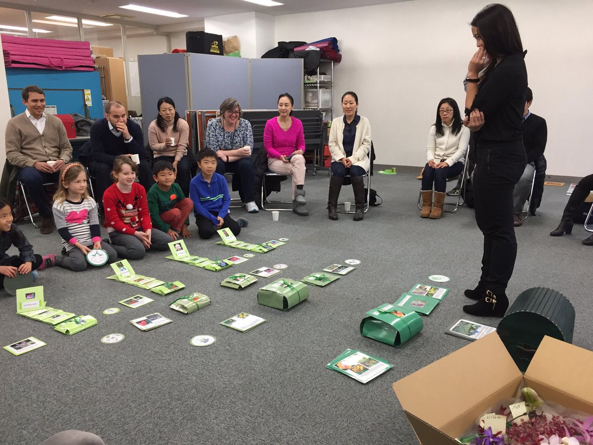 MSTokyoHead's tweet photo. Lower elementary teacher (and student assistants) using the Kingdom Vegetalia material as part of a Botany for 3 to 12 year olds presentation for parents this morning. #MSTconfidence #MSTparents #MSTbotany https://t.co/rI6VE47ASE