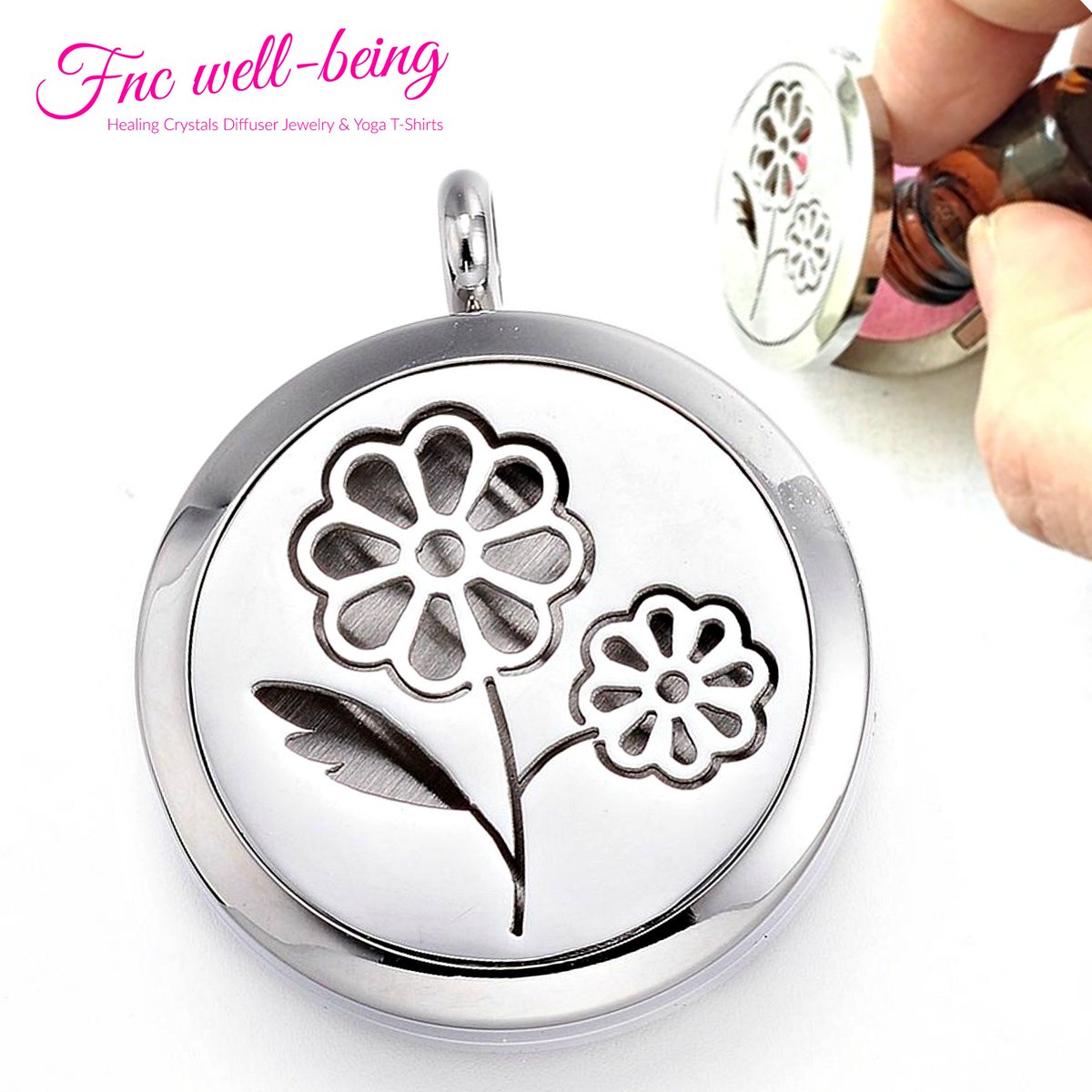 zen4mankind's tweet photo. Kalung Aromaterapi Essential Oil Diffuser Daisy #fncwellbeing tersedia di #tokopedia #aromaterapi #aromatherapy #youngliving #younglivingjakarta  #essentialoil #yleo #wellness #terapi #yoga #chakra #kesehatan #sehat #perhiasan #belanja #2018 https://t.co/H7obfOTBeB https://t.co/lQVW4nR58G