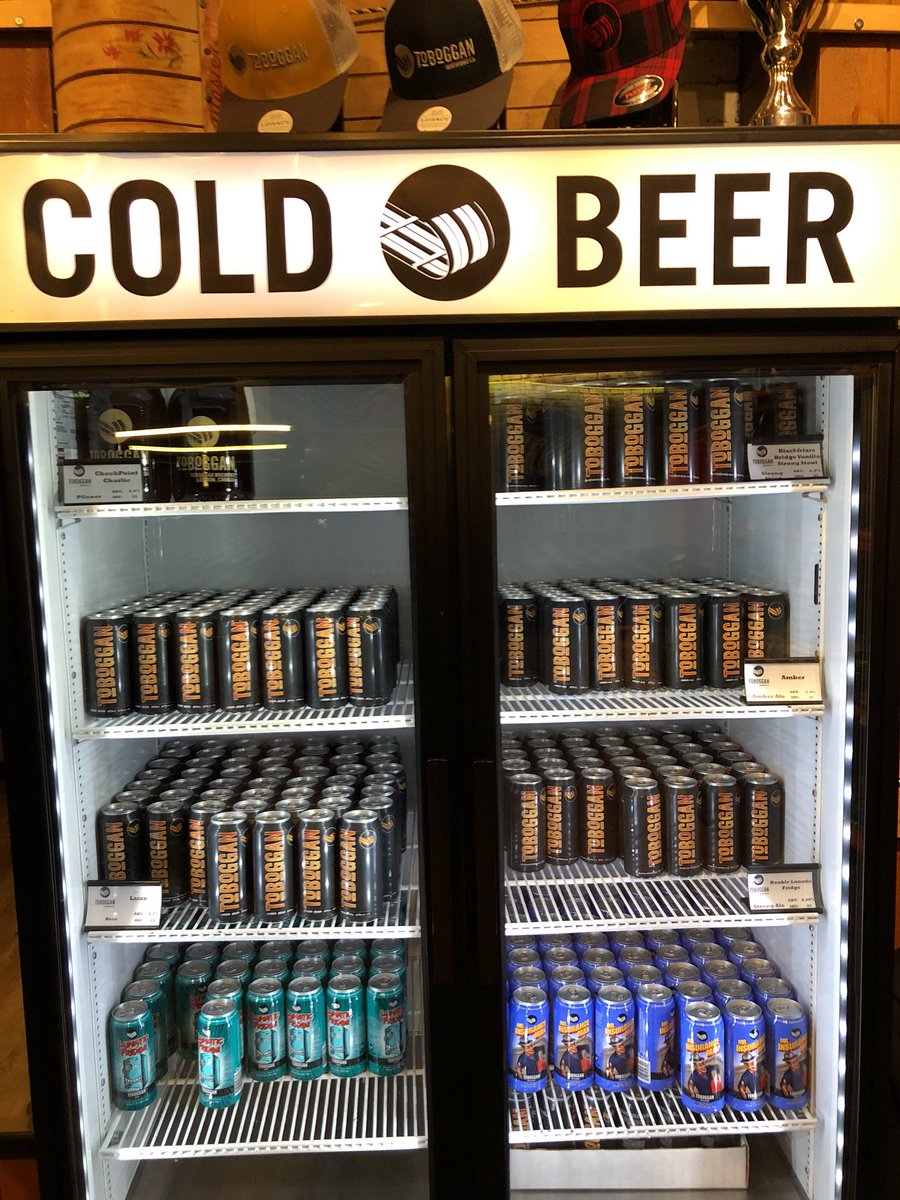 In the fridge: Black Friars Bridge vanilla stout, amber, lager, double Lunatic Fridge, Lunatic Fridge IPA, Insurance Man Blonde