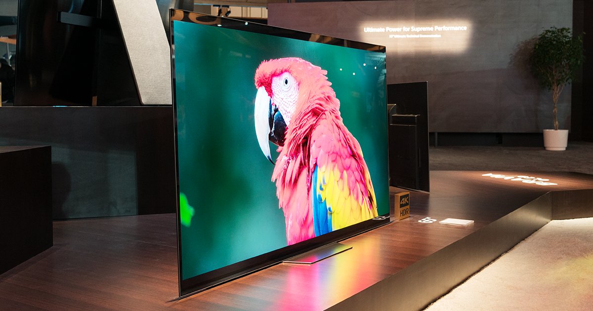 Ήχος απευθείας από την οθόνη σας με την τεχνολογία ήχου Acoustic Surface™ της Α8F 4K HDR στη #SonyCES #BRAVIAOLED bit.ly/2Exu4Me