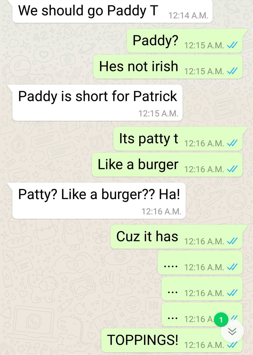 partypoopens's tweet photo. Drunk and stupid yet genius... even if i say so myself. With @dave36chambers about our pet name for @Patrick_Topping we 💜 you patty! 🍔 https://t.co/scUhwM8PlS
