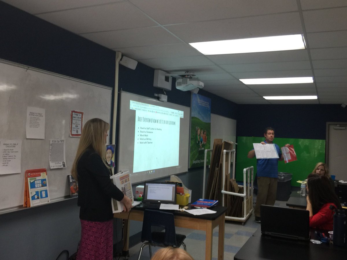 justjulie44's tweet photo. Thank you to @Kristenriddick1 &amp; @lspracklen2 teachers from @KatherineCrocs for sharing their knowledge of Daily 5 with our @VistaSTEM teachers! https://t.co/u6qnD8hm4v