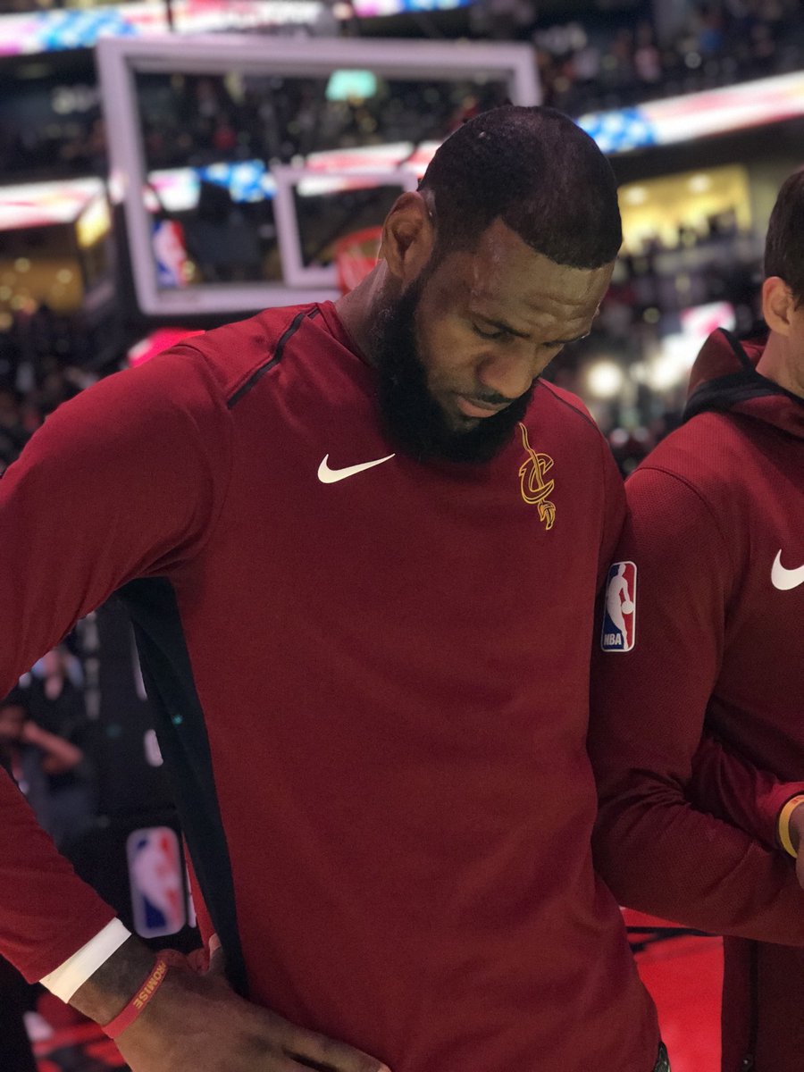 NBA's tweet photo. 👑 James. #AllForOne https://t.co/Xa5YowAooC