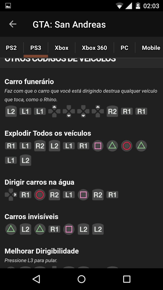 Christyan on X: Ai alguns códigos do GTA aí Casimiro abraço