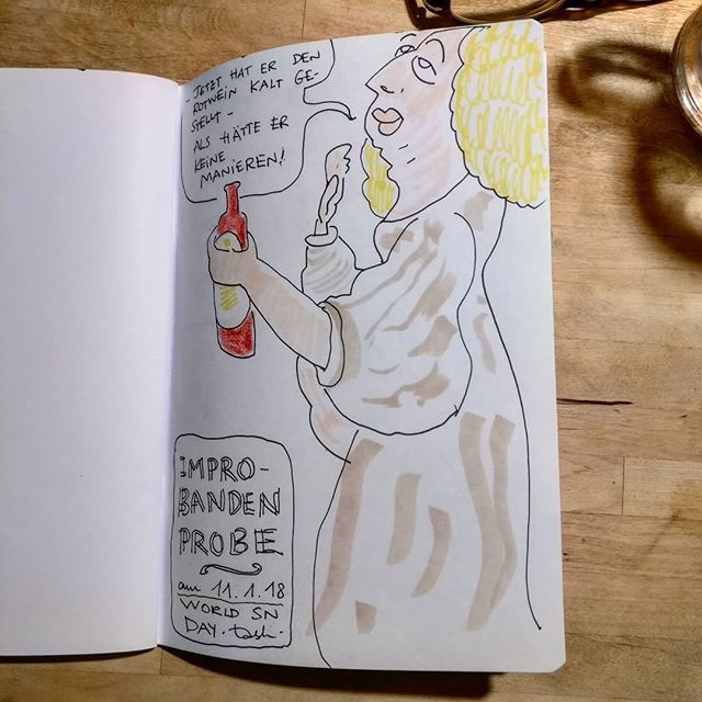 Improbanden's tweet photo. Heute zum #sketchnoteday beim #improtraining @tashaarsalan #sketch #sketchbook #sketchbookpro #drawing #draw #Berlin https://t.co/67ZXgc1gB0