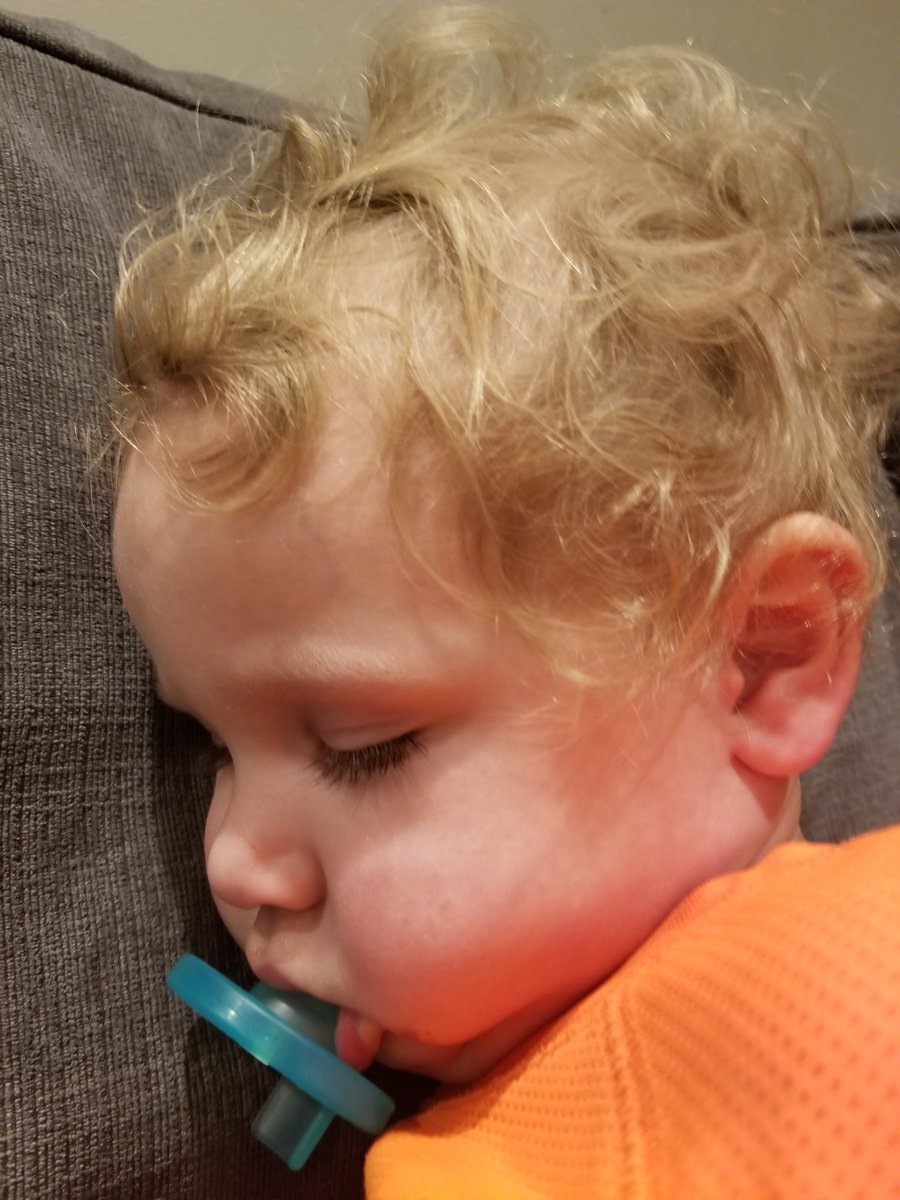 I held this little guy too close to the toilet.....he coughed and his pacifier flew right in.