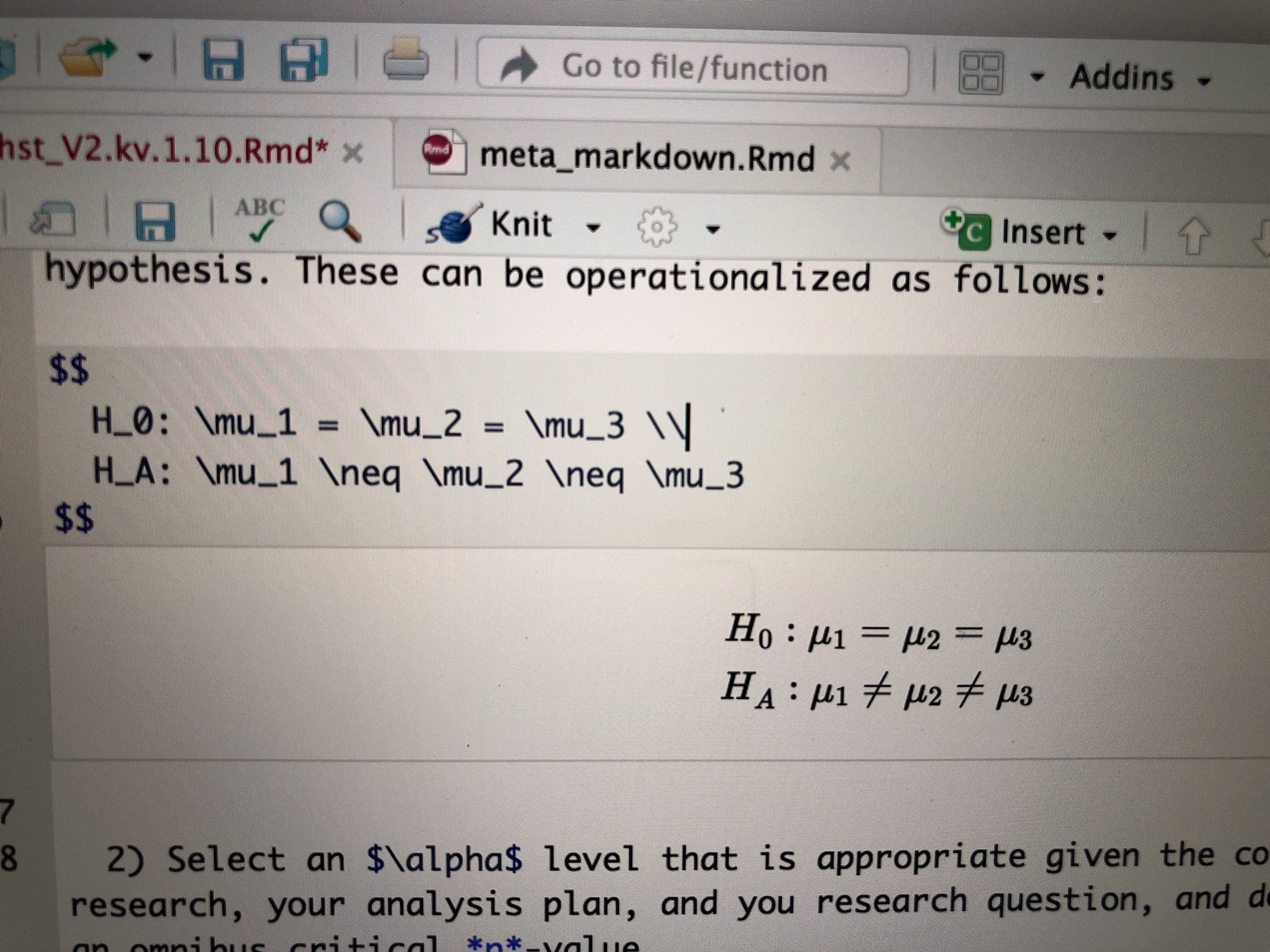 Dr Erin Buchanan Can Someone Help Me With Rmarkdown And Latex This Code Runs Fine In The Markdown But Completely Messes Up The Knit With A Fatal Error Trial