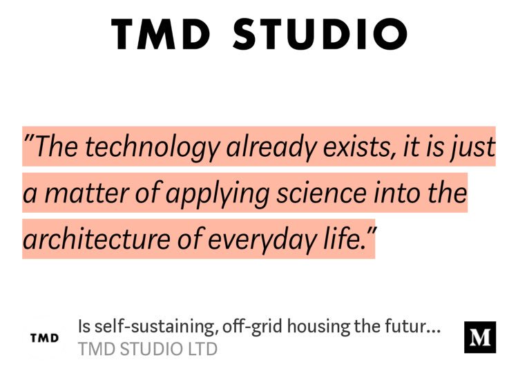 ddisdunn's tweet photo. Dang! This is inspiring stuff. “The technology already exists, it is just a matter of applying science into the architecture of everyday life.” https://t.co/9nUePfm3Lz https://t.co/fgZe9VV14v