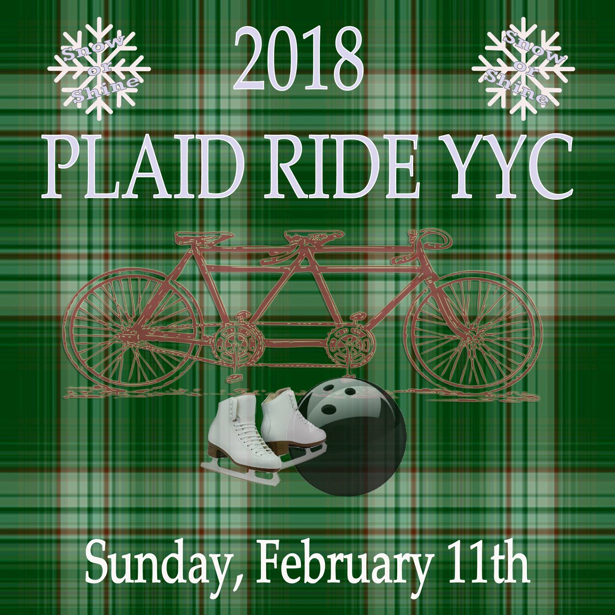 H’eh hosers. The Plaid Ride returns on Feb 11th with more details to come, but never too early to start planning your plaid. #yycbike #yyc #plaidyyc