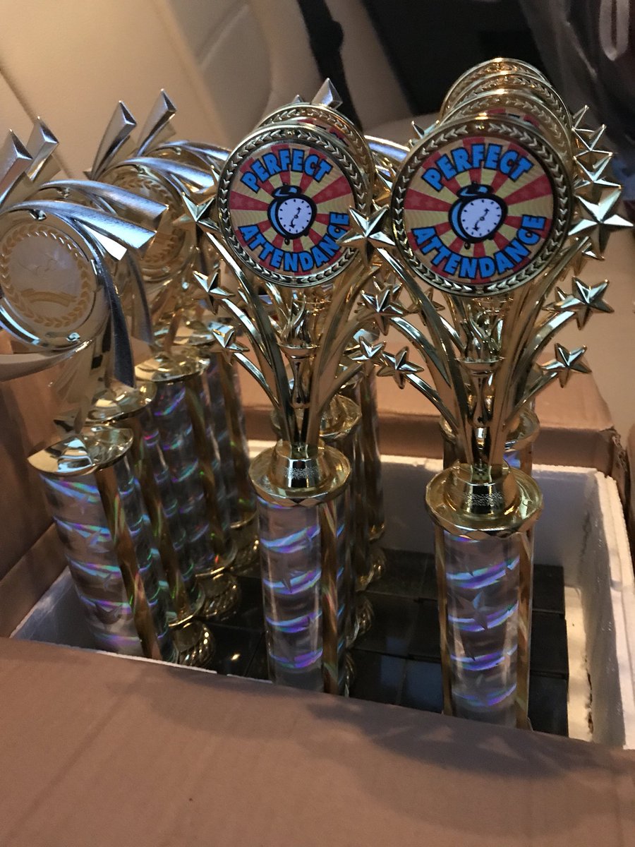 BisbeyAmanda's tweet photo. Picked these beautiful trophies up from Star Awards in New Braunfels today!! 😍😍 I CANNOT wait for the winning classes to get them tomorrow! 🏆🏆🏆@JodieWymore @RCES_Office @Supt_comalisd @RCESLittleHawks @sb_stagg #kindnesscountsassembly #libraryaward #attendanceaward https://t.co/tyD7tv5kIz