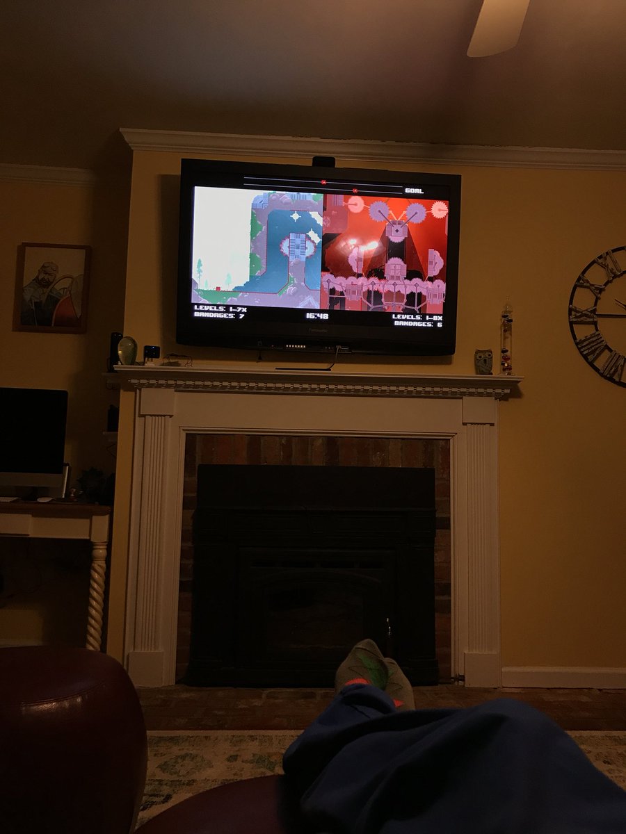 My wife just said from upstairs, “Please stop yelling the F word while playing video games with your daughter!”

<a href="/SuperMeatBoy/">Team Meat</a>