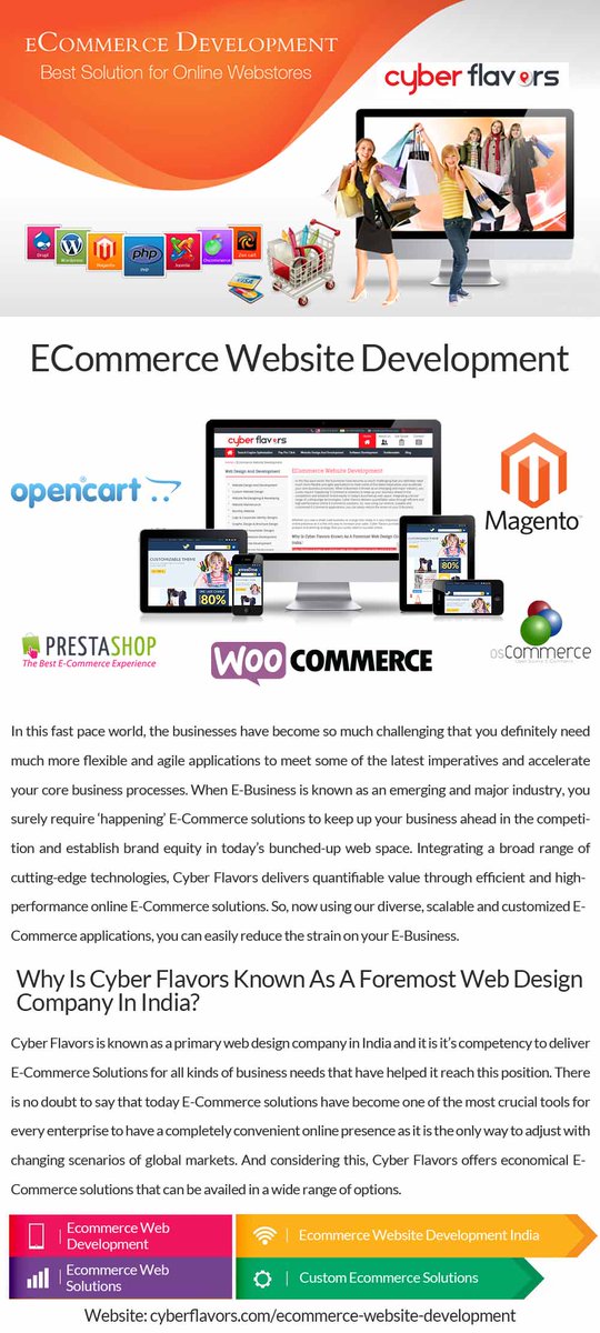 CyberFlavors's tweet photo. Benefits of #CyberFlavors #eCommerce Solutions. Cyber Flavors a foremost #webdesigningcompany helps you in creation of #eCommercewebsites to increase your sales! https://t.co/IgI3r0PqHq https://t.co/xhebwSCCk0
