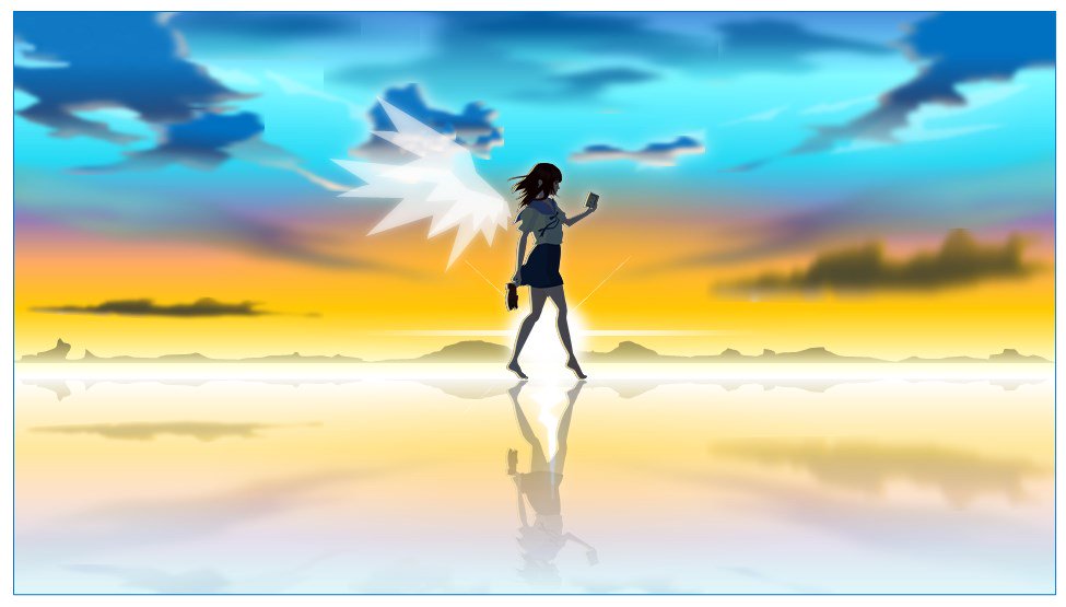 ウユニ塩湖で詩を読む少女のexcelイラスト 後記まとめ