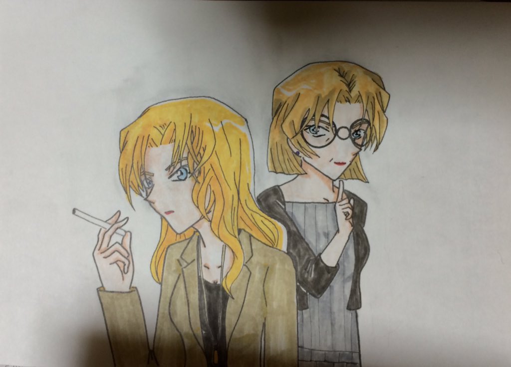 鴉 Twitterissa ベルモット シャロンとベルモット コナン ベルモット コナン は 有希子さんがやったやつを描きたくなって 結局考えすぎるとうまくいかない ストレートに描いた方が上手くいく なので 上手く描けたベルモット コナンをアイコンにする 名探偵