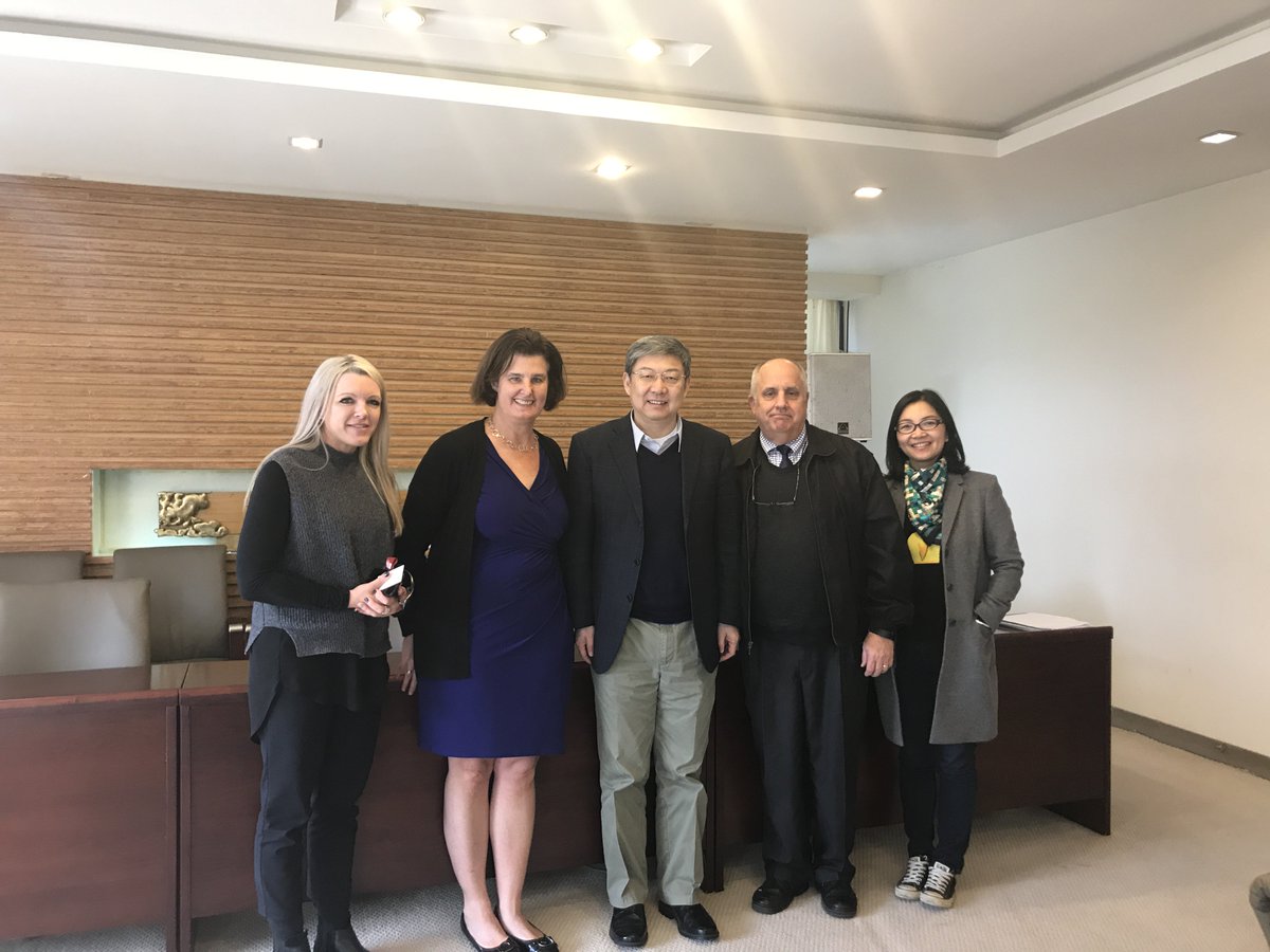 Meeting today with President of Shenzhen University and ISS President, Liz Duffy, and Carlene Hamley and Helen Zhou.  Productive discussions. #issedu #sisrocks