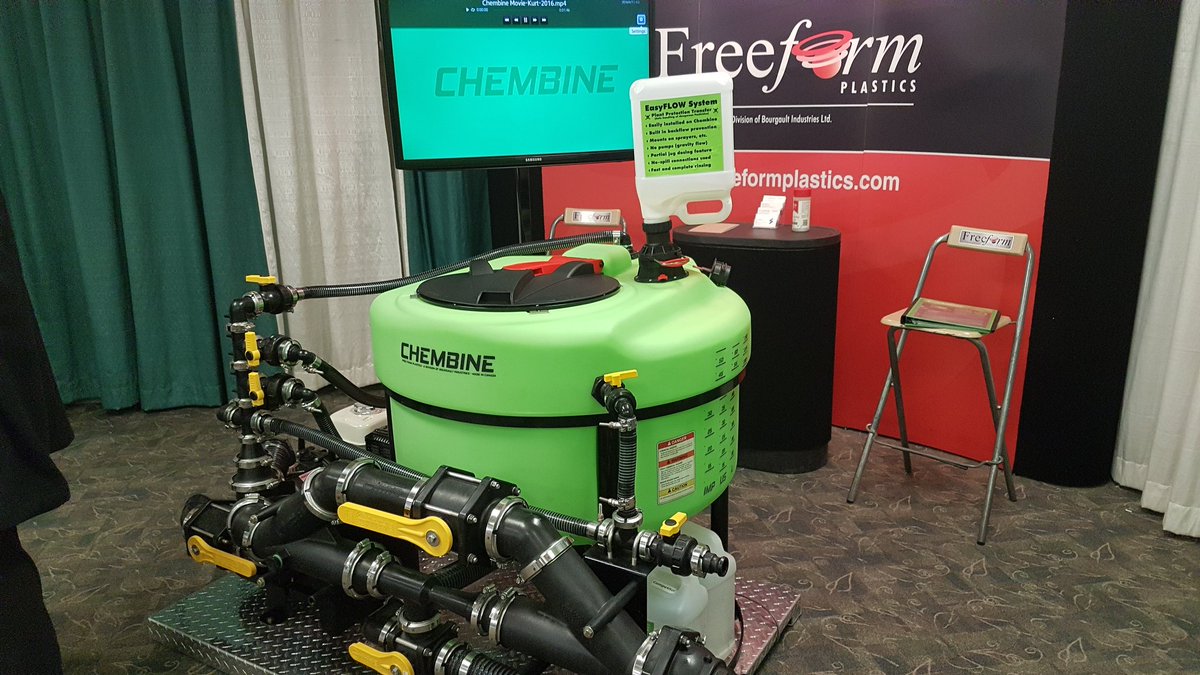 nozzle_guy's tweet photo. The #FreeFormPlastics #Chembine continues to innovate with 1500 gal premix batch tank, clean inductor design, closed transfer system, and new pump options. #CPS18. https://t.co/DajgdrFOye
