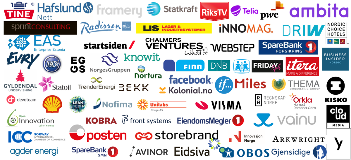 OlaHano's tweet photo. 450 deltakere er foreløpig registrert på Innovasjons- og lederkonferansen "Lean Lead" 22. januar i Oslo. Her er noen av de bedriftene som kommer. #Ledelse #Lean #Innovasjon #Markedsføring #CorporateStartup #CorporateInnovation #StartUP #Logistikk #ehandel #modernehandel https://t.co/osaGhBAB3O