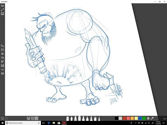 drawdaily2017's tweet photo. “Art Life” 353/365 #DrawDaily2017Challenge w @SketchableApp @Microsoft @Surface Pro 4 
Complete Digital Drawing series at @DrawDaily2017 by @DeltaTangoMike 
#GetYourWeightUp #ExerciseYourPassion 
#iLikeToDraw #ArtLifeAllDay #artrepreneur #artlifemeetsart… https://t.co/PEr9nGSHig https://t.co/eqDBDXwjkC