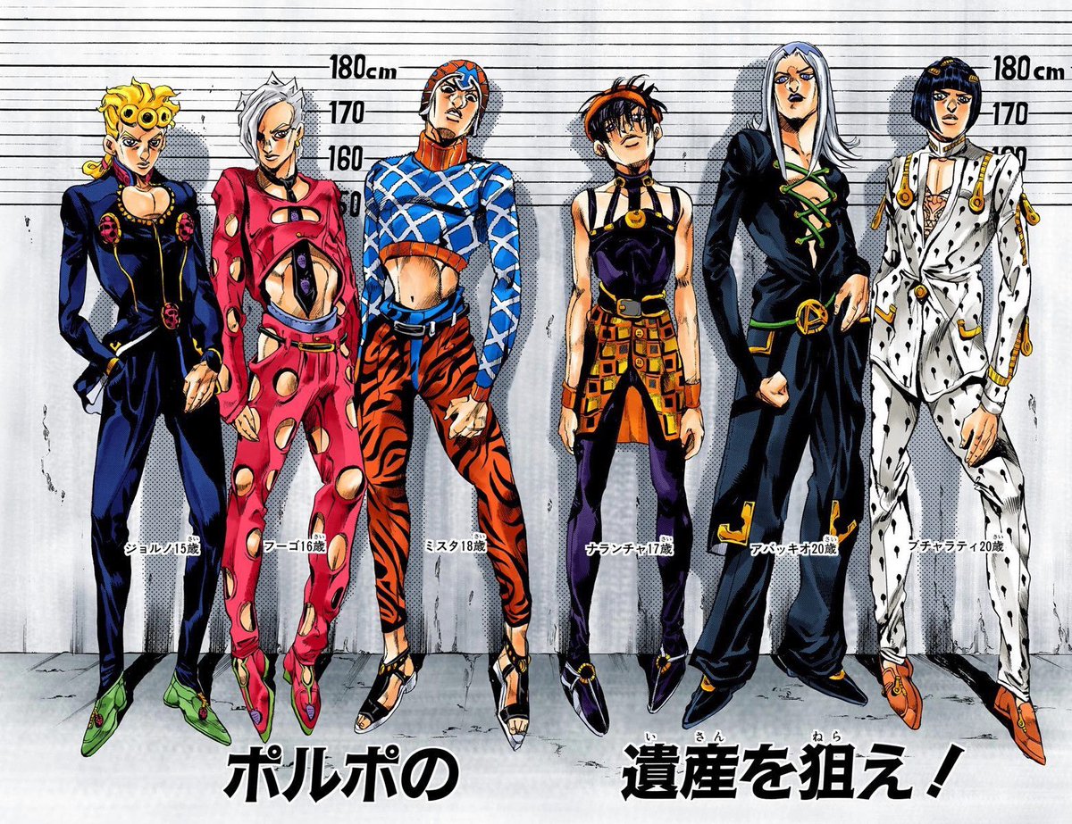ブレイヴマイスター白竜 しろたつ Pa Twitter まだ確定情報ではないけどジョジョ5部やるなら ジョルノ 小野賢章or花江夏樹 ブチャラティ 保志総一朗 ミスタ 神奈延年 ナランチャ 田村睦心 アバッキオ 置鮎龍太郎 フーゴ 神谷浩史 トリッシュ 小清水亜美 ディアボロ 関