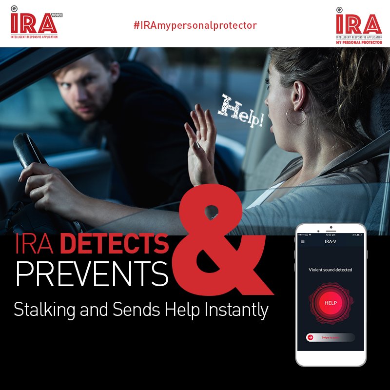 IRAMYPROTECTOR's tweet photo. Using Deep Learning, IRA Voice has been taught to detect instances of stalking by detecting certain alert words. As soon as a threat is detected, IRA Voice activates instant preventive responses that deter the crime. Know more here: https://t.co/dEBIqZwMbC
#IRAmypersonalprotector https://t.co/psDOCdQSZA