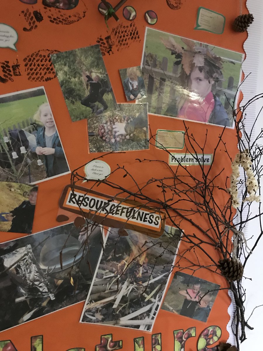 kirbyreach2's tweet image. Just some examples of our #learningdispositions being displayed through forest school @VisibleLearning