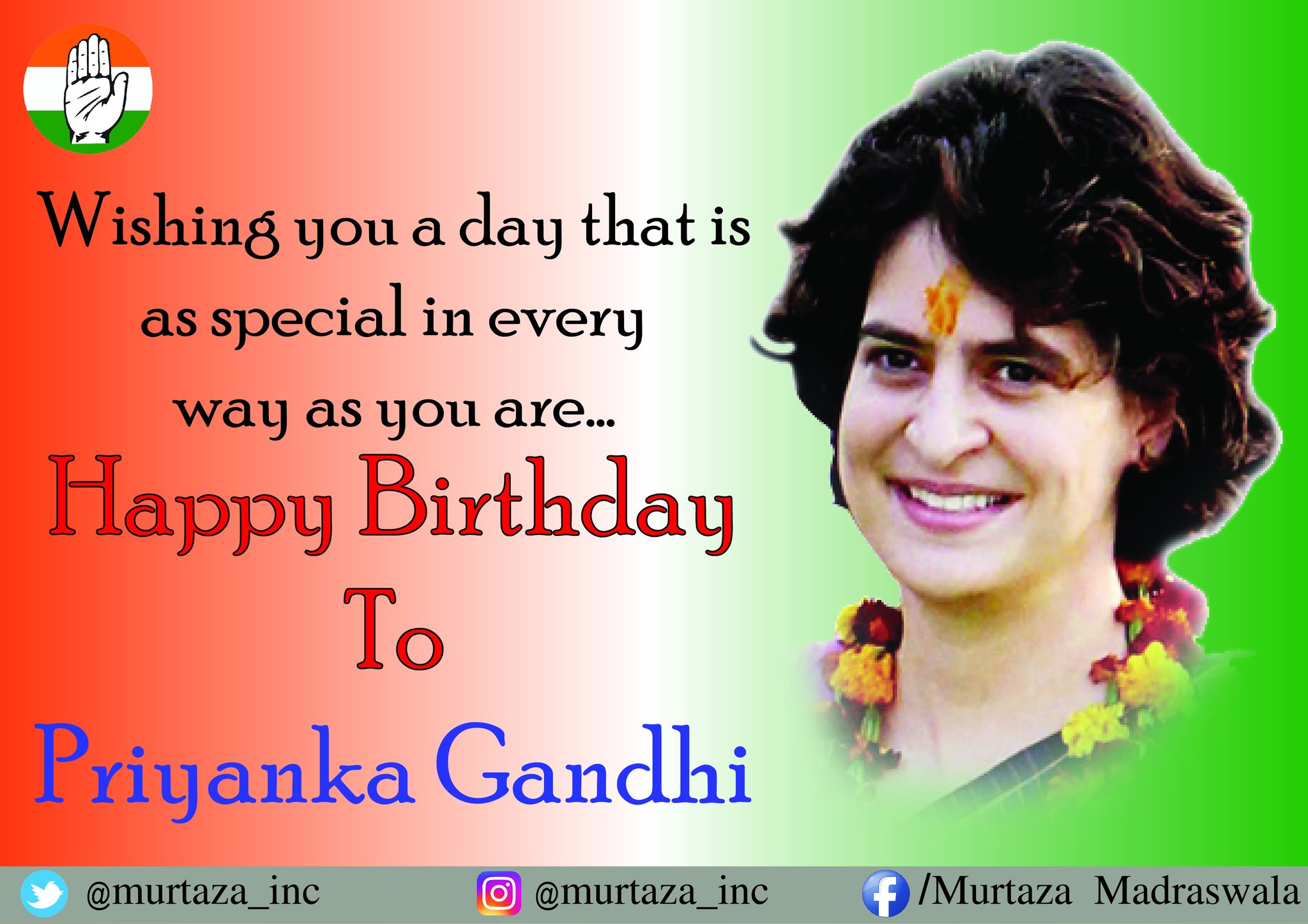 Happy Birthday Priyanka Gandhi Ji 