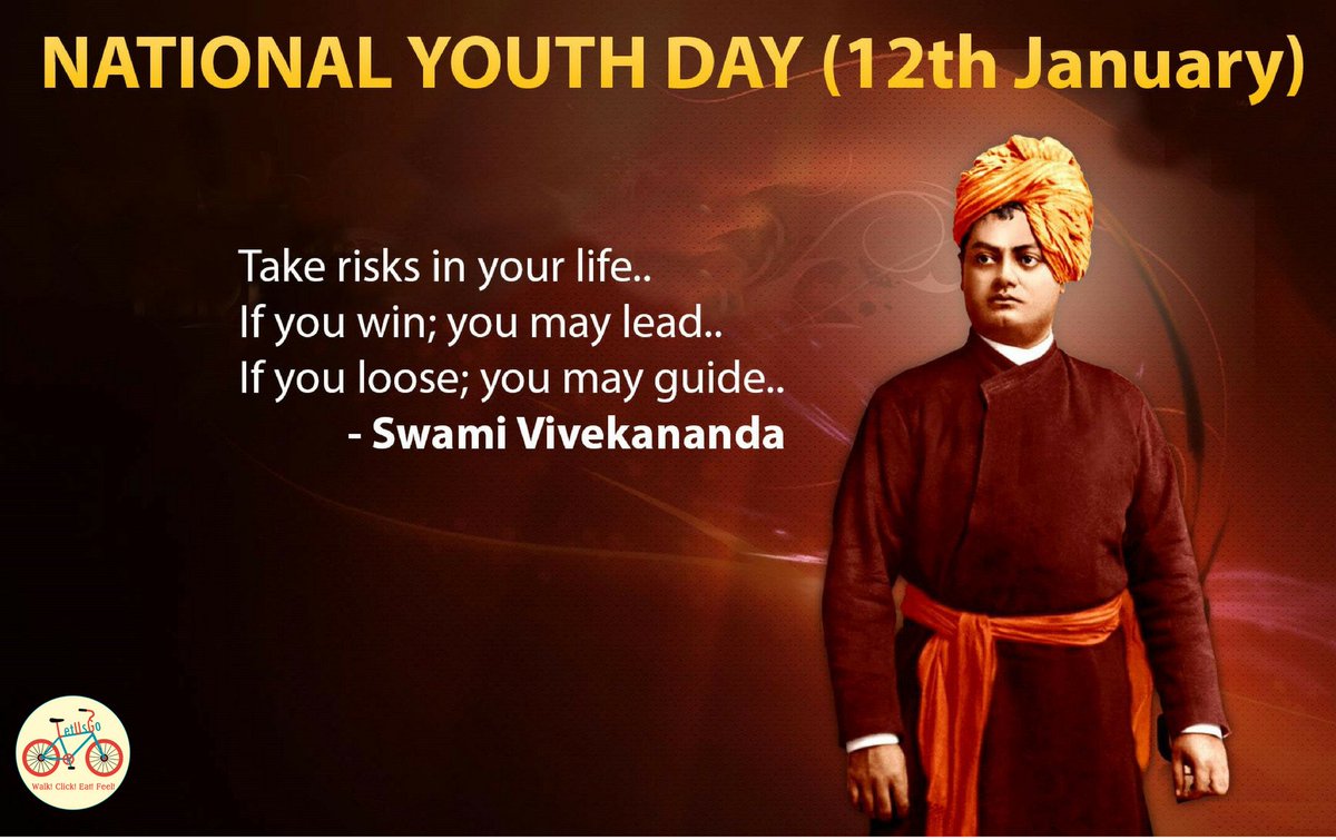LetUsGo12's tweet photo. "Take up an idea, devote yourself to it, struggle on in patience & the sun will rise for you"- Swami Vivekananda.Remembering Swami Vivekananda on his 155th anniversary! #SwamiVivekananda #LetUsGo #LetUsGoKolkata #LetUsGoRaipur #KnowUrCity #NationalYouthDay #VivekanandaJayanti https://t.co/x4eGdCyQoZ