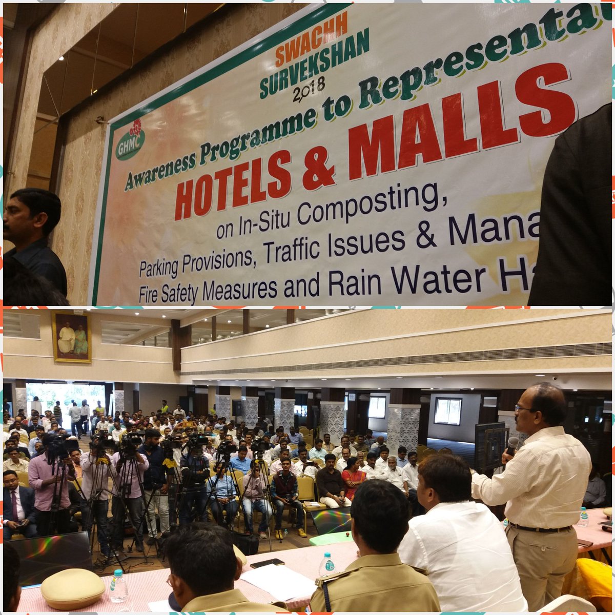 Awareness Meeting to HOTELS &amp; MALLS in GHMC on IN SITU COMPOSTING , Traffic &amp; Parking Provisions and Rain Water Harvesting motivation.👏👏