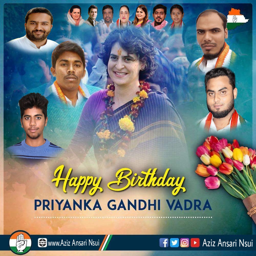 Happy Birthday to  Priyanka Gandhi ji    