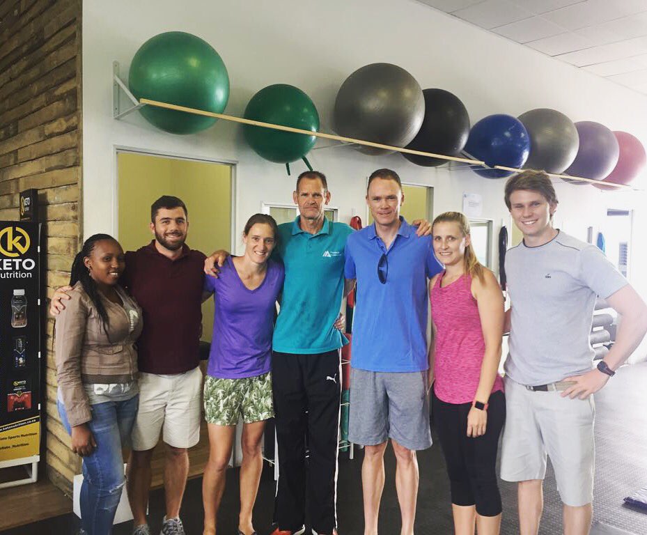 Pinnacle_HW's tweet photo. A testament to our Sports Massage Therapist, Graeme McCallum, who has drawn the likes of Chris Froome this afternoon into Pinnacle. Great to have you in our practice Chris Froome, you are most welcome to come back anytime. @chrisfroome https://t.co/rg6fhGj7g0